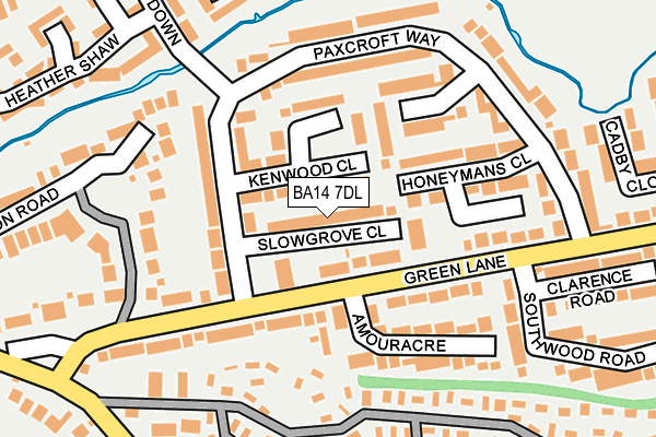 BA14 7DL map - OS OpenMap – Local (Ordnance Survey)