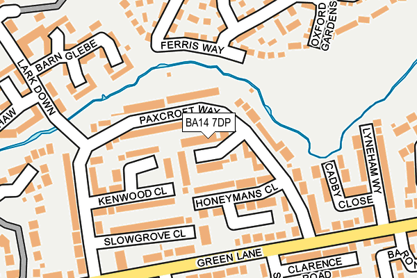 BA14 7DP map - OS OpenMap – Local (Ordnance Survey)