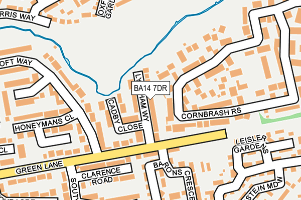 BA14 7DR map - OS OpenMap – Local (Ordnance Survey)