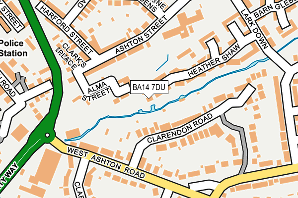 BA14 7DU map - OS OpenMap – Local (Ordnance Survey)