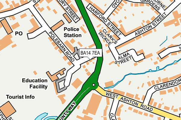 BA14 7EA map - OS OpenMap – Local (Ordnance Survey)