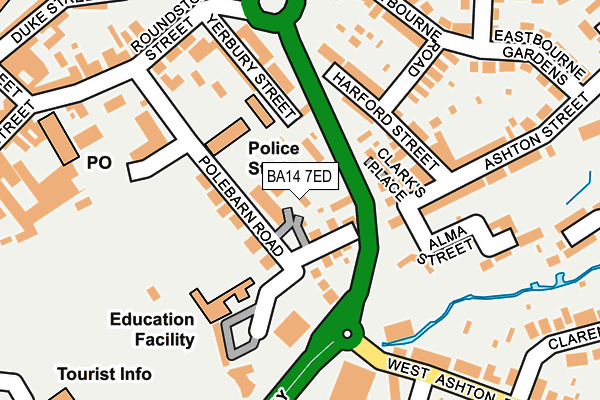 BA14 7ED map - OS OpenMap – Local (Ordnance Survey)