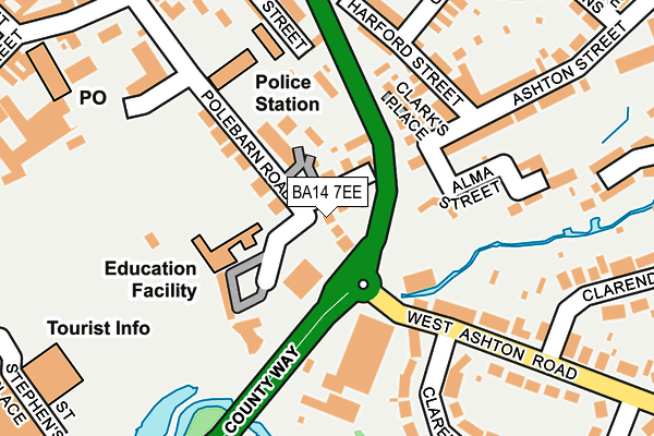 BA14 7EE map - OS OpenMap – Local (Ordnance Survey)