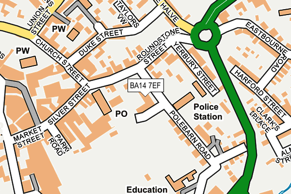 BA14 7EF map - OS OpenMap – Local (Ordnance Survey)