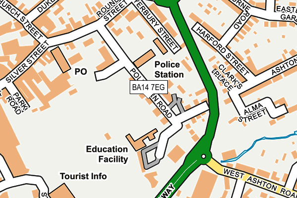 BA14 7EG map - OS OpenMap – Local (Ordnance Survey)