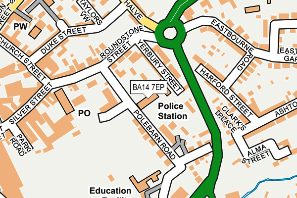 BA14 7EP map - OS OpenMap – Local (Ordnance Survey)