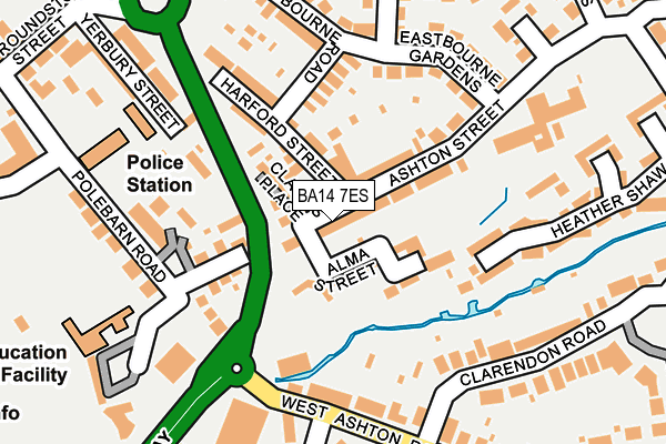 BA14 7ES map - OS OpenMap – Local (Ordnance Survey)