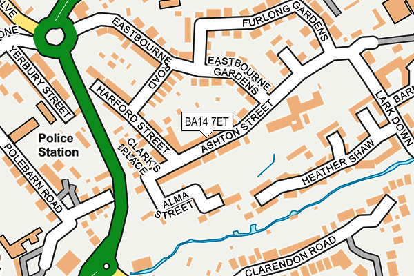 BA14 7ET map - OS OpenMap – Local (Ordnance Survey)