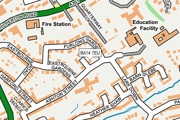 BA14 7EU map - OS OpenMap – Local (Ordnance Survey)