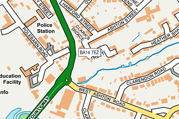 BA14 7EZ map - OS OpenMap – Local (Ordnance Survey)
