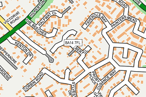 BA14 7FL map - OS OpenMap – Local (Ordnance Survey)