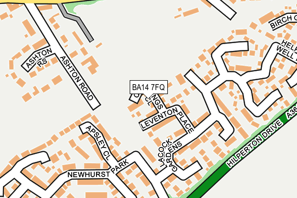 BA14 7FQ map - OS OpenMap – Local (Ordnance Survey)