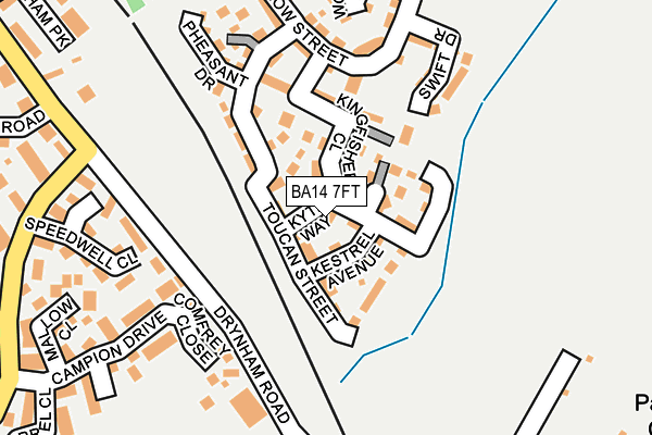 BA14 7FT map - OS OpenMap – Local (Ordnance Survey)