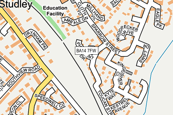 BA14 7FW map - OS OpenMap – Local (Ordnance Survey)