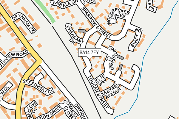 BA14 7FY map - OS OpenMap – Local (Ordnance Survey)