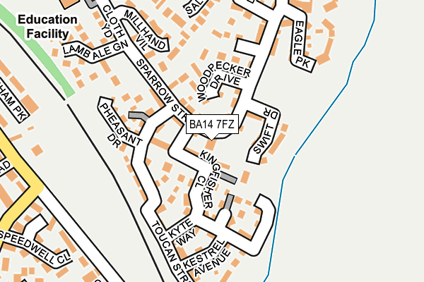 BA14 7FZ map - OS OpenMap – Local (Ordnance Survey)