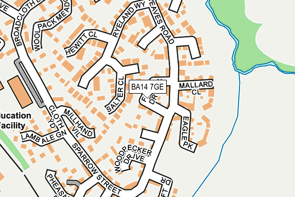 BA14 7GE map - OS OpenMap – Local (Ordnance Survey)