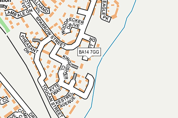 BA14 7GG map - OS OpenMap – Local (Ordnance Survey)