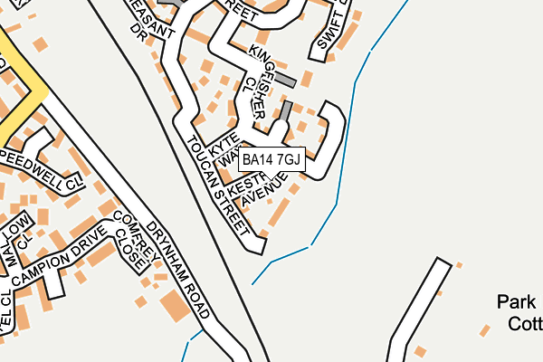 BA14 7GJ map - OS OpenMap – Local (Ordnance Survey)