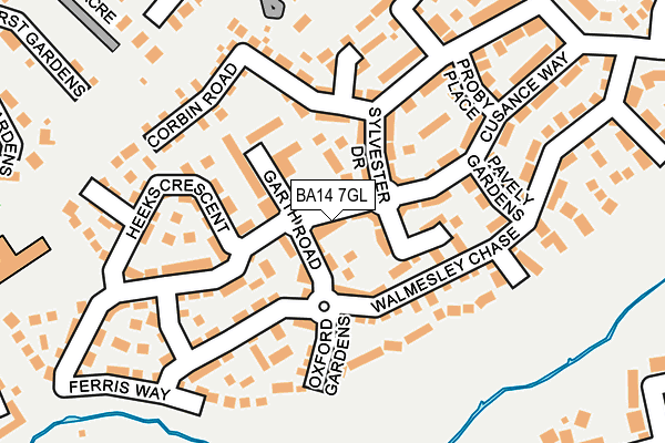 BA14 7GL map - OS OpenMap – Local (Ordnance Survey)