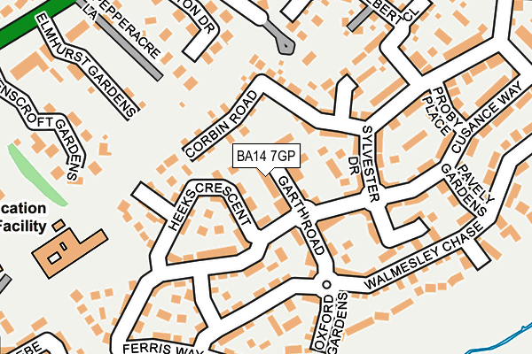 BA14 7GP map - OS OpenMap – Local (Ordnance Survey)