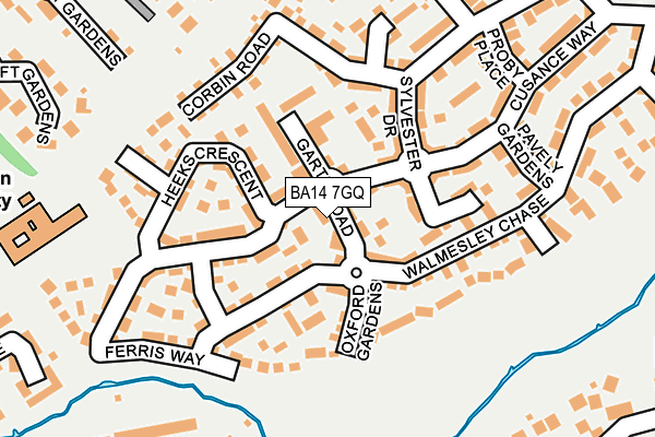 BA14 7GQ map - OS OpenMap – Local (Ordnance Survey)