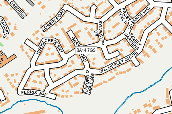 BA14 7GS map - OS OpenMap – Local (Ordnance Survey)
