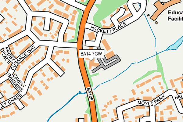 BA14 7GW map - OS OpenMap – Local (Ordnance Survey)