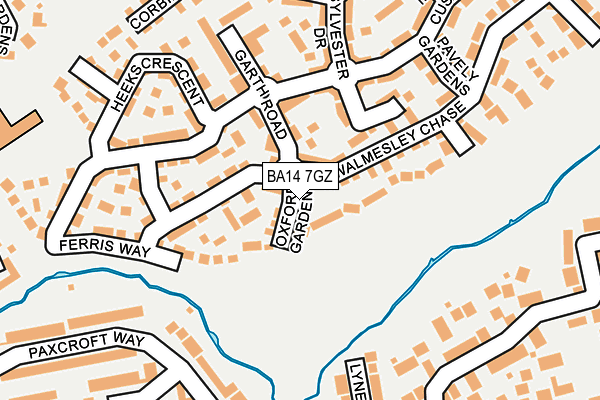 BA14 7GZ map - OS OpenMap – Local (Ordnance Survey)