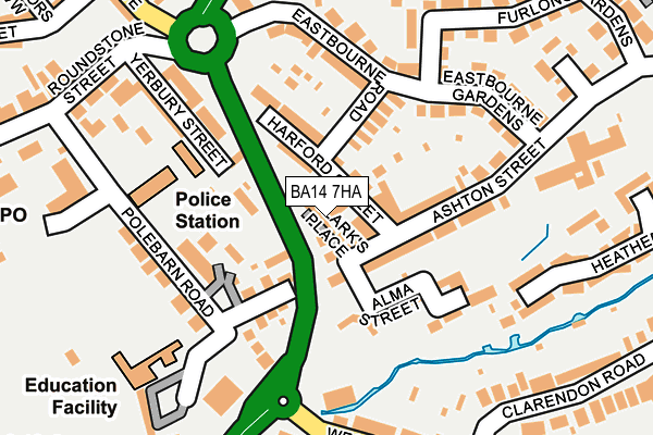 BA14 7HA map - OS OpenMap – Local (Ordnance Survey)