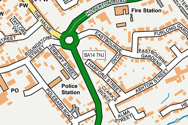 BA14 7HJ map - OS OpenMap – Local (Ordnance Survey)