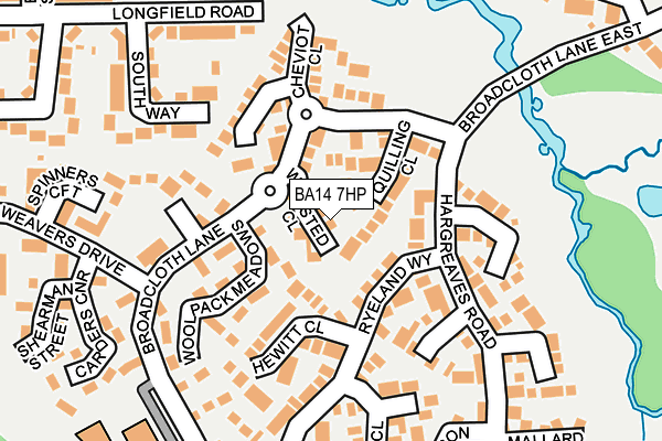 BA14 7HP map - OS OpenMap – Local (Ordnance Survey)