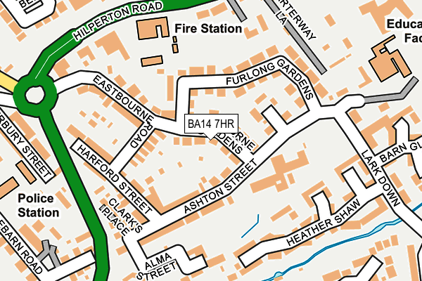 BA14 7HR map - OS OpenMap – Local (Ordnance Survey)