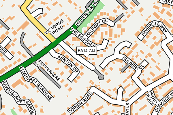 BA14 7JJ map - OS OpenMap – Local (Ordnance Survey)
