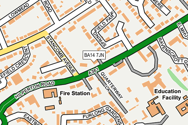 BA14 7JN map - OS OpenMap – Local (Ordnance Survey)