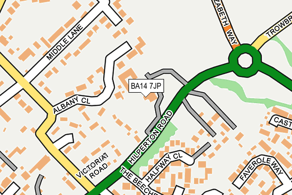 BA14 7JP map - OS OpenMap – Local (Ordnance Survey)