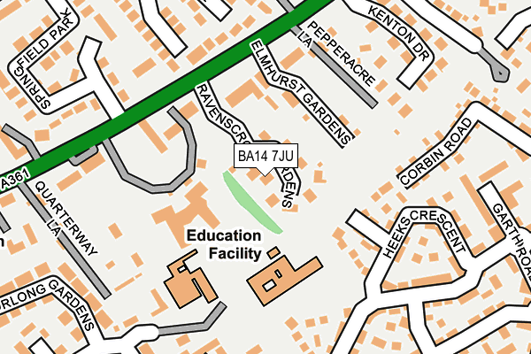 BA14 7JU map - OS OpenMap – Local (Ordnance Survey)