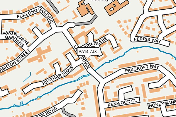 BA14 7JX map - OS OpenMap – Local (Ordnance Survey)