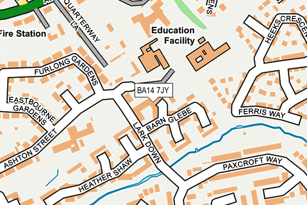 BA14 7JY map - OS OpenMap – Local (Ordnance Survey)