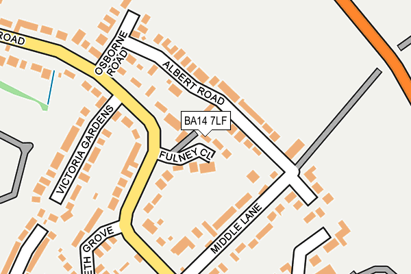 BA14 7LF map - OS OpenMap – Local (Ordnance Survey)