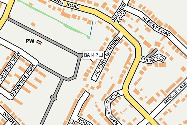 BA14 7LJ map - OS OpenMap – Local (Ordnance Survey)