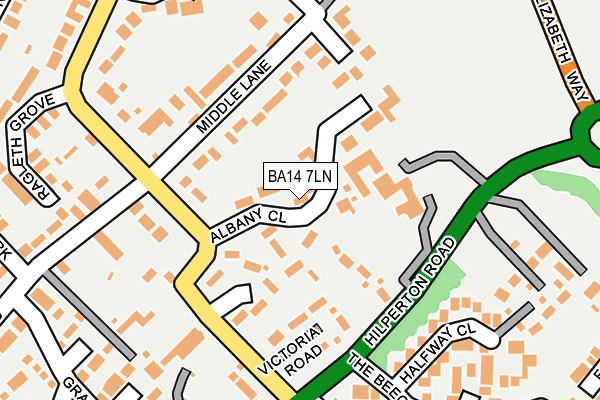 BA14 7LN map - OS OpenMap – Local (Ordnance Survey)