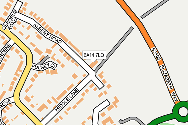BA14 7LQ map - OS OpenMap – Local (Ordnance Survey)