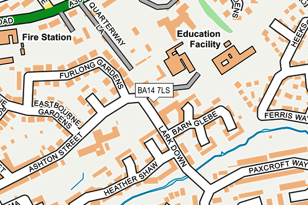 BA14 7LS map - OS OpenMap – Local (Ordnance Survey)