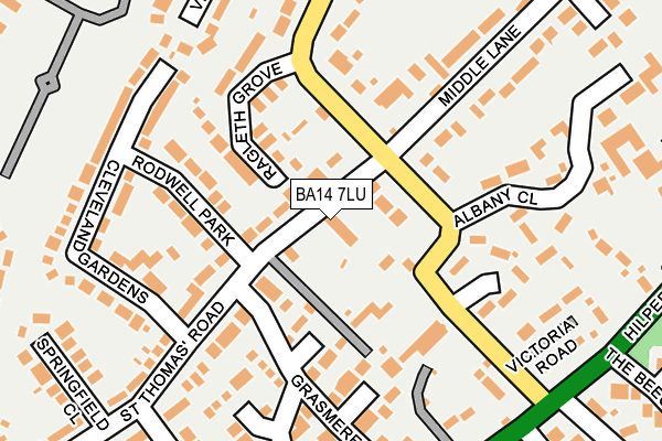 BA14 7LU map - OS OpenMap – Local (Ordnance Survey)