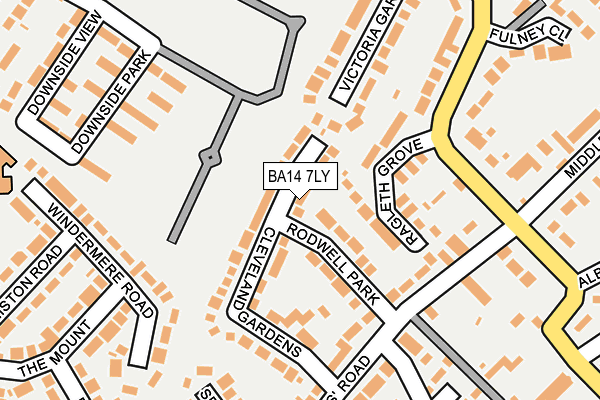 BA14 7LY map - OS OpenMap – Local (Ordnance Survey)