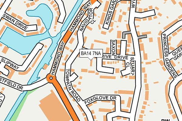 BA14 7NA map - OS OpenMap – Local (Ordnance Survey)