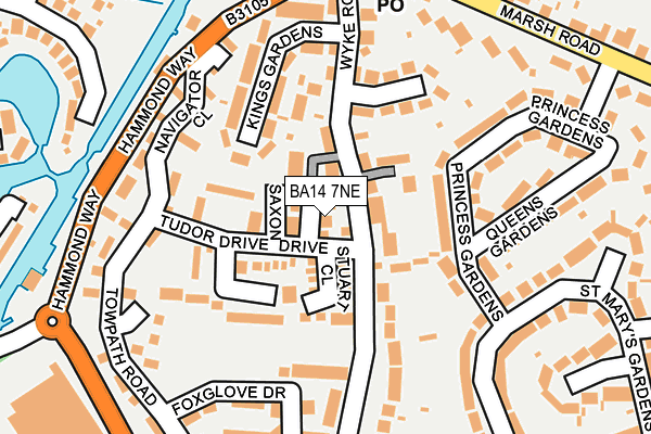 BA14 7NE map - OS OpenMap – Local (Ordnance Survey)