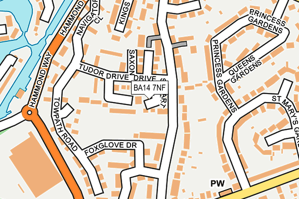 BA14 7NF map - OS OpenMap – Local (Ordnance Survey)