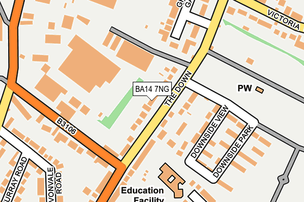 BA14 7NG map - OS OpenMap – Local (Ordnance Survey)